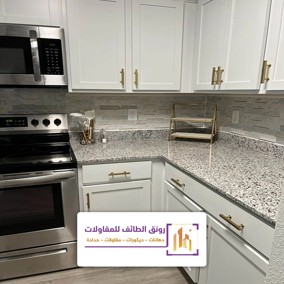 تركيب بديل الرخام في المطبخ