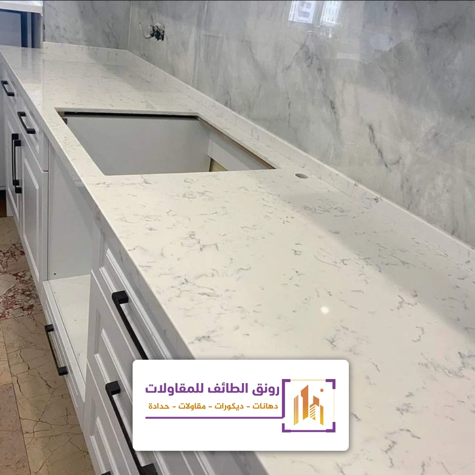 تركيب بديل الرخام في المطبخ
