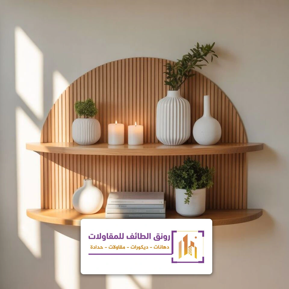 رفوف خشب جدارية الطائف