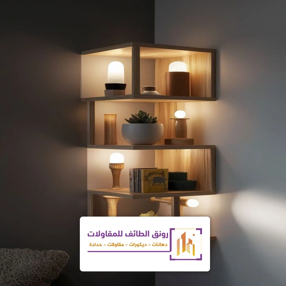 تركيب رف خشب معلق الطائف