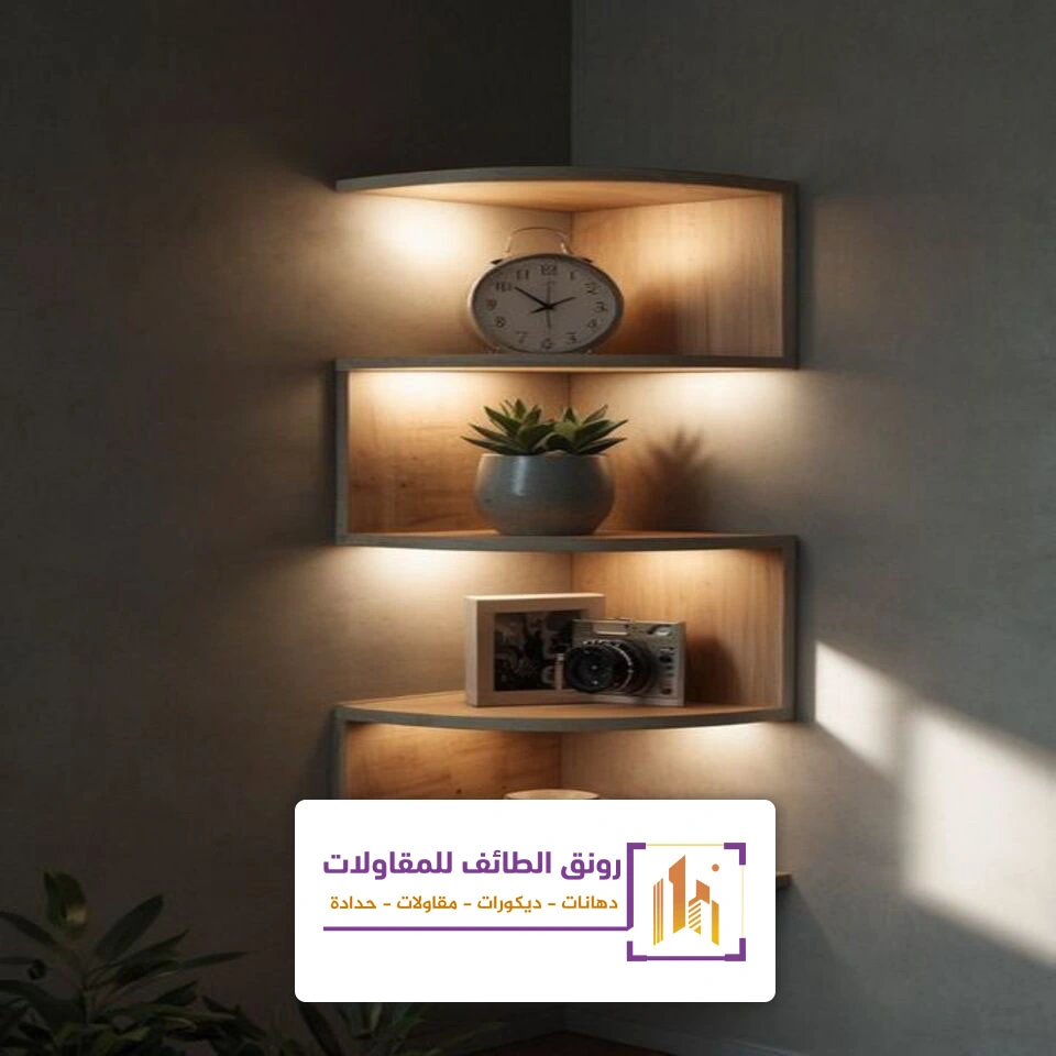 رفوف خشب جدارية الطائف