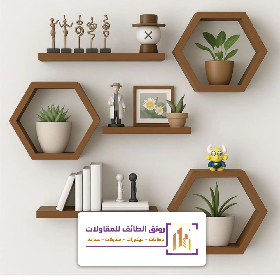 رفوف خشب ديكور الطائف