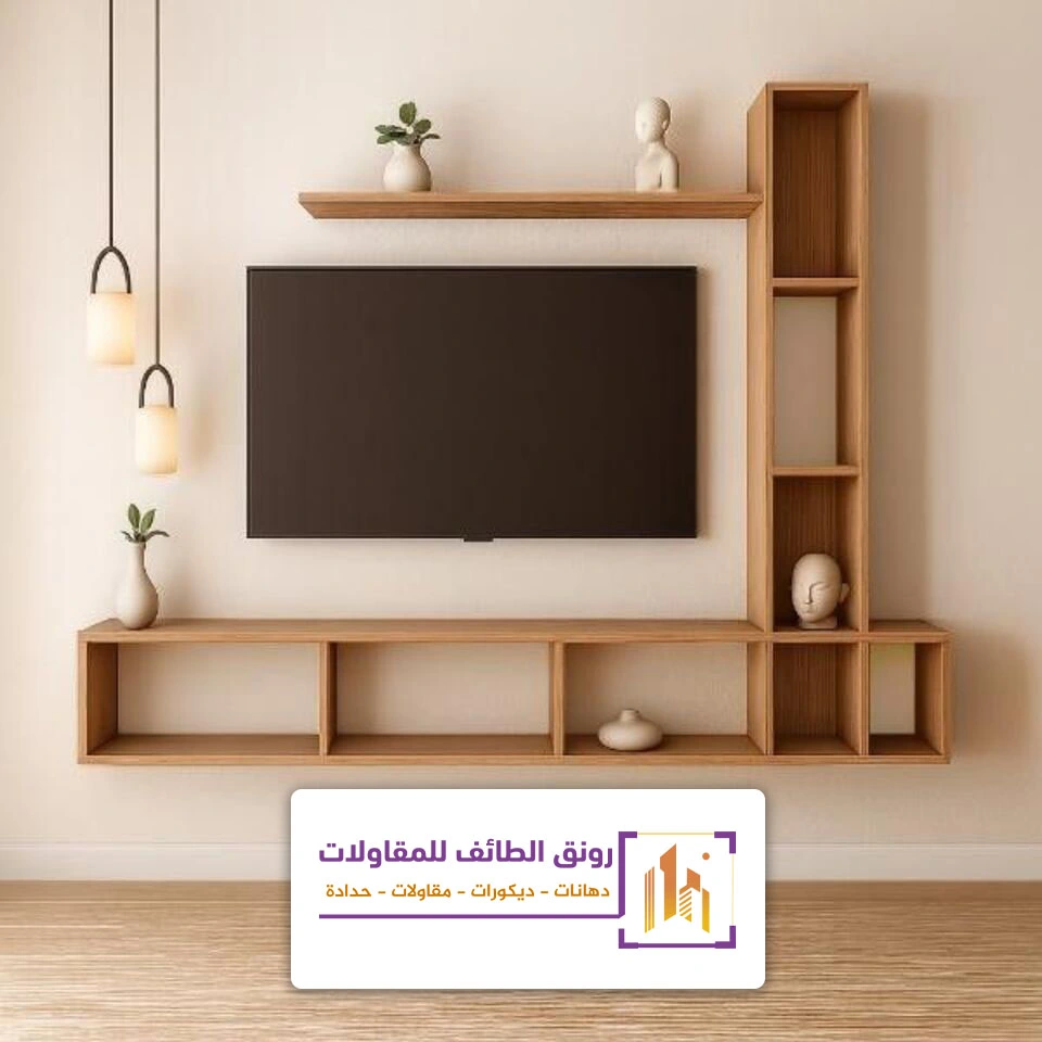 ارفف خشبيه للتلفزيون الطائف