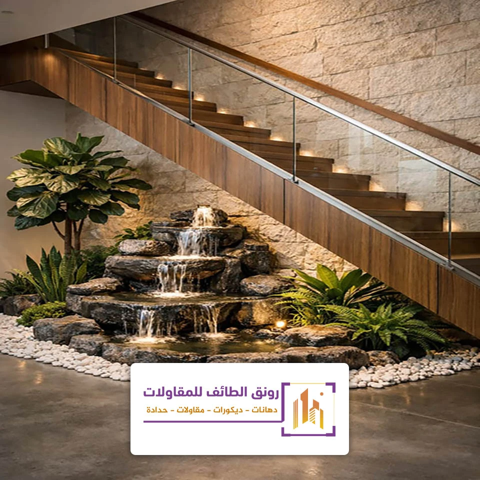 ديكور تحت الدرج الدائري بالطائف