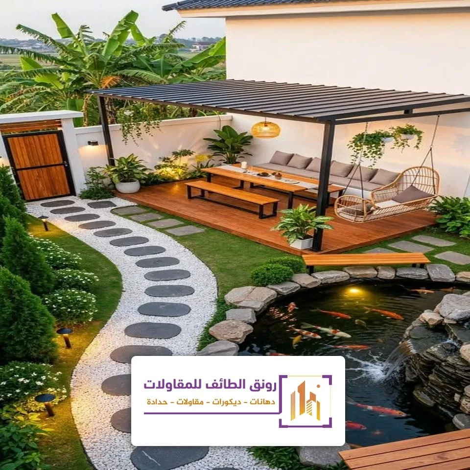 تنسيق حدائق عشب صناعي الطائف