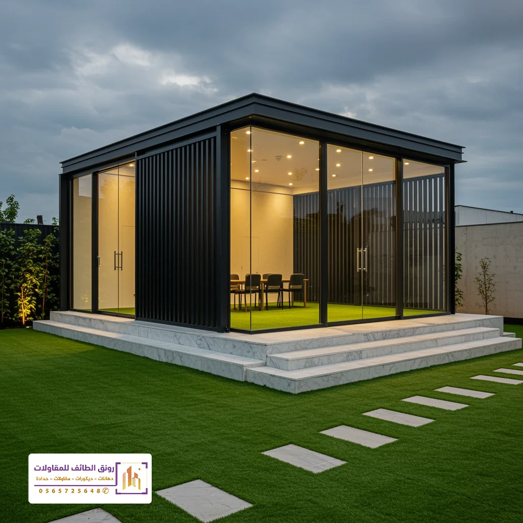 تركيب غرفة قزاز في الحوش الطائف